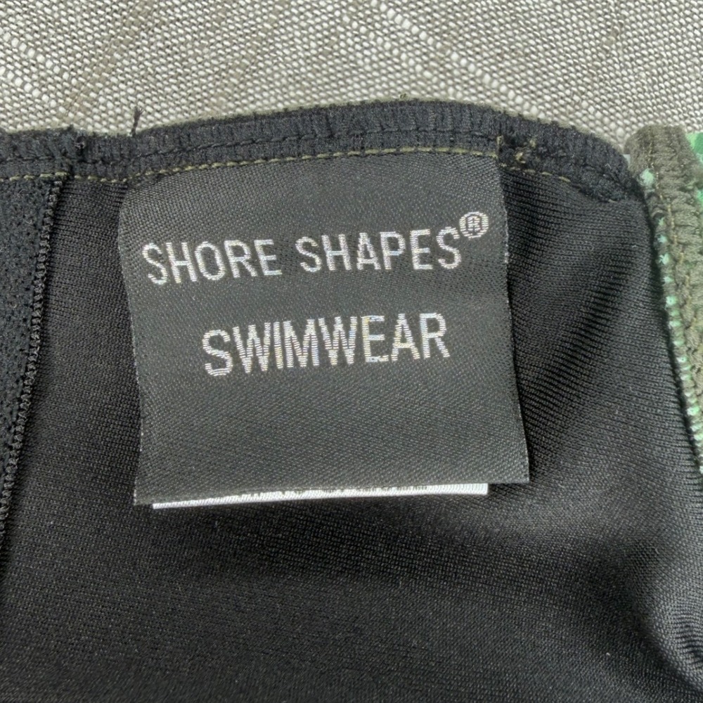Shore Shapes Tropical Palm Print Swim Dress One Piece Swimsuit Navy Green 10 - Picture 10 of 11